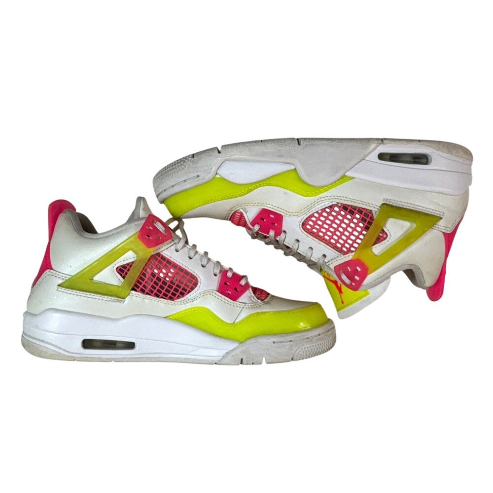 Nike Air Jordan 4 Retro GS Lemon Venom Pink Blast 6Y Womens 7.5 CV7808-100